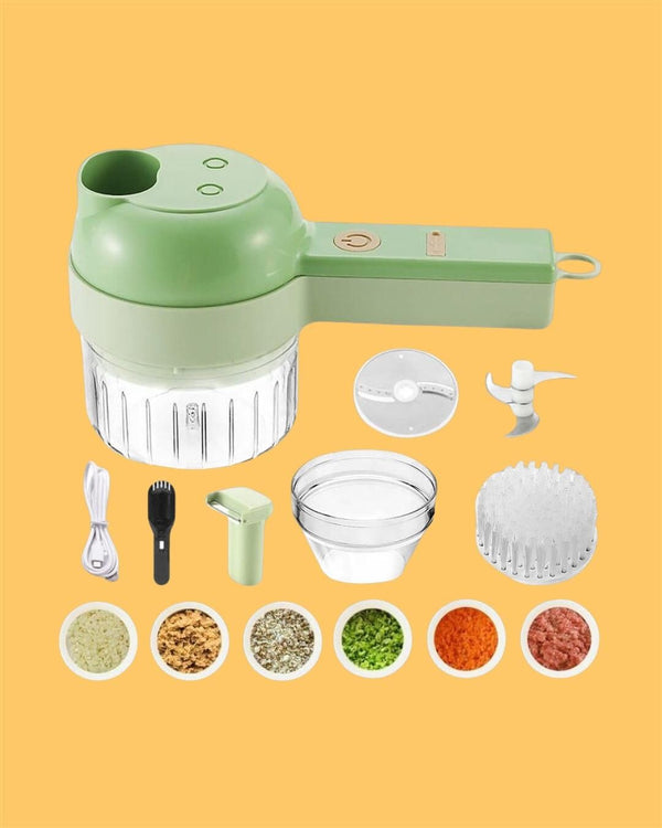 4 in 1 Portable Electric Vegetable Cutter Set for Kitchen