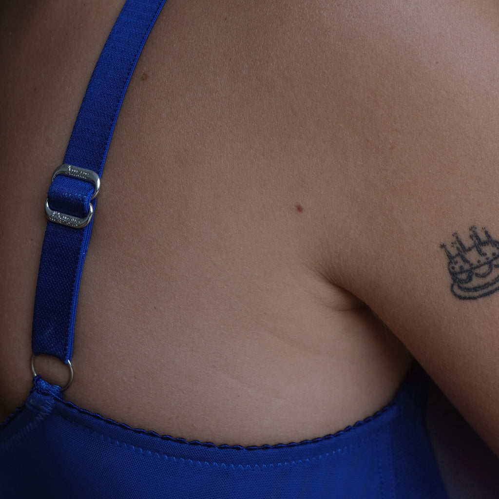 Kim High Neck Sheer Lace Underwire Bra